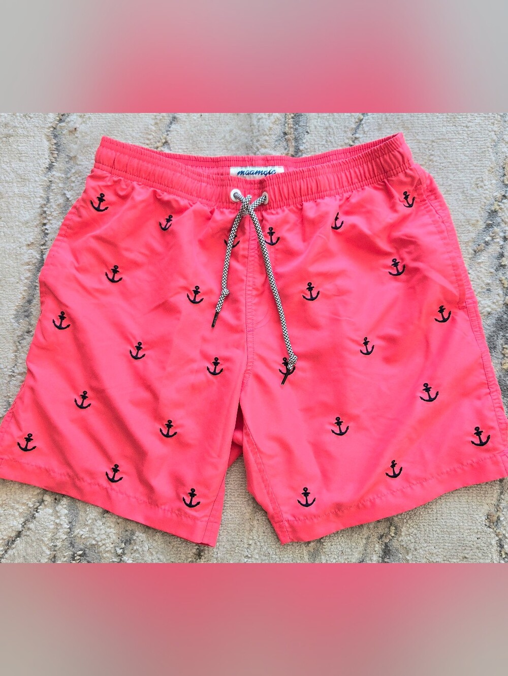 MaaMgic Coral /Blue Anchor Swim Trunks
